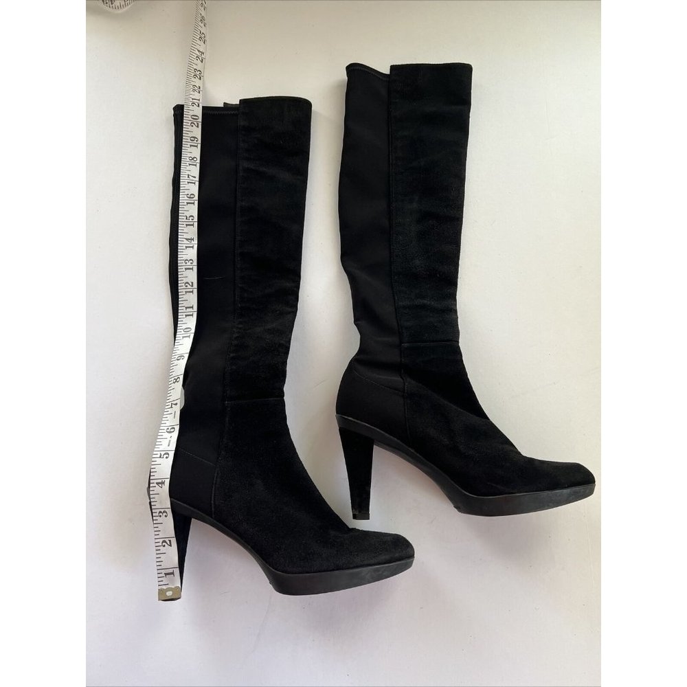Stuart Weitzman Womens 7 Demi Knee Boots Suede Stretch Back Boots - Picture 6 of 10